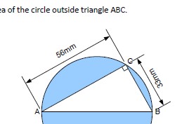 Find the area of circles, trapezia, triangles and circles.  Involves the use of Pythagras Theorem.